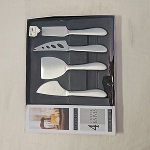 NWT Bed Bath & Beyond stainless steel cheese knives set of 4
